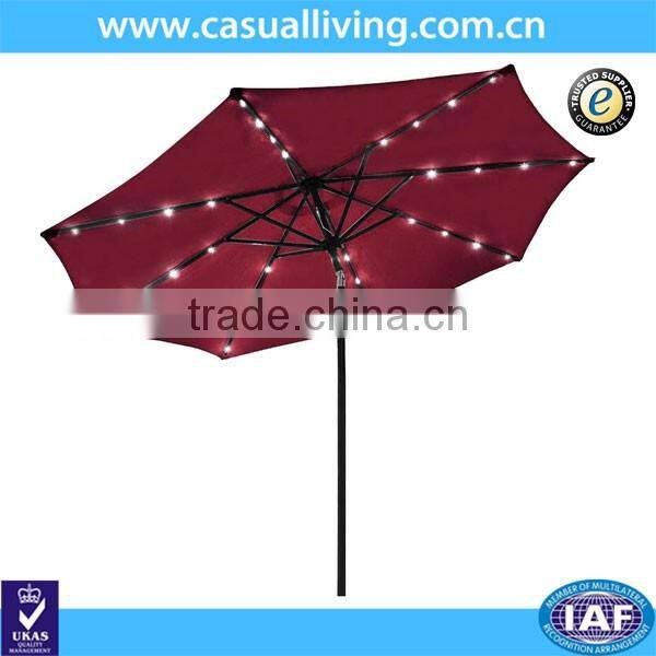 9ft Patio Umbrellas With Lights W/tilt And Crank