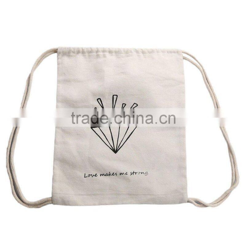 Organic Cotton Drawstring Bag Drawstring Backpack