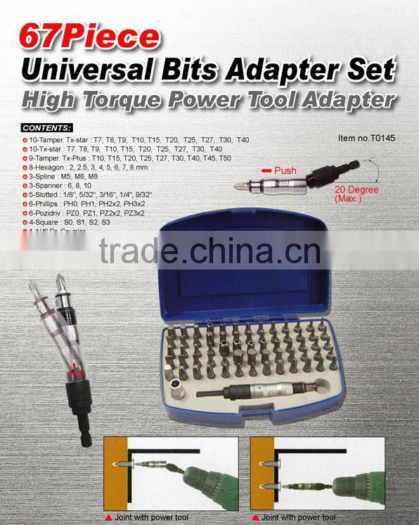 67Piece Universal Bits Adapter Set