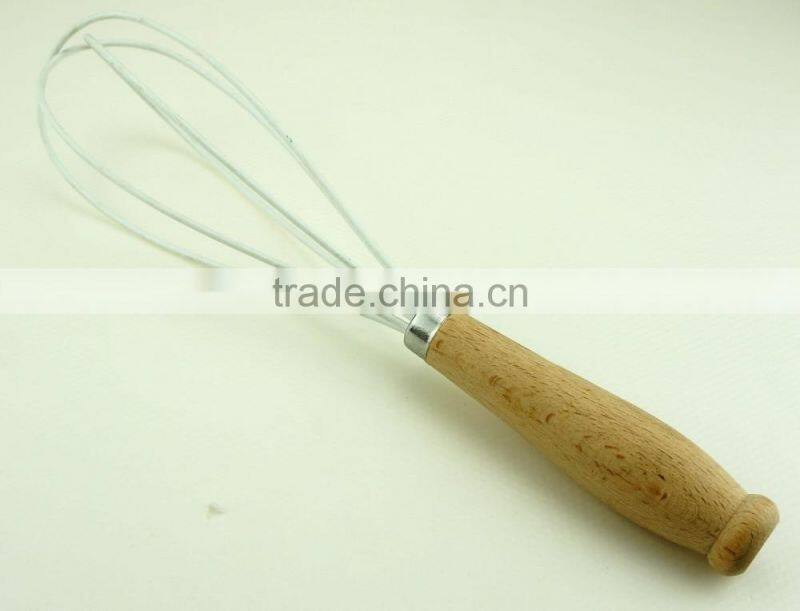 13043 Silicone coated Whisk with wooden handle