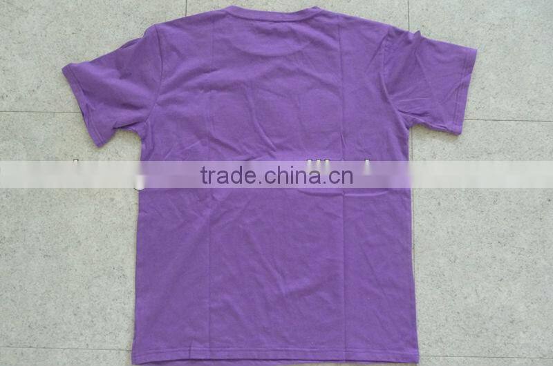 Custom made embroidery patches single jersey cotton tee shirts