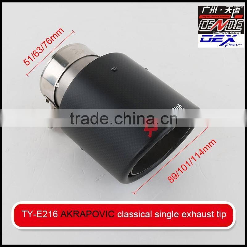 auto exhaust carbon fiber akrapovic muffler tip