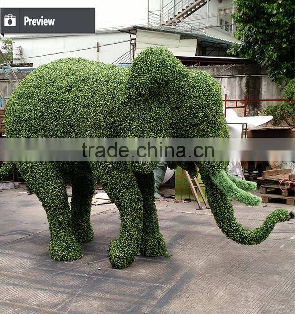 Fake plastic grass hedge artificial milan grass topiary animal made in dongguan for wholesale