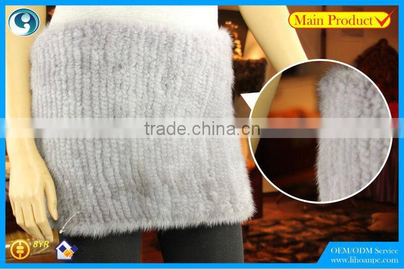 High Quality Knitted Mink Scarf