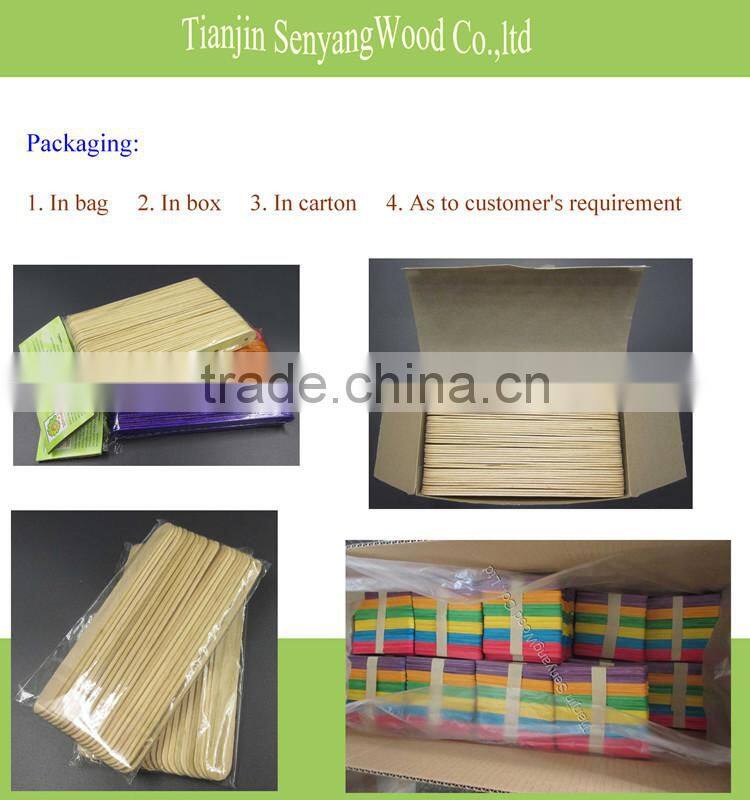 DIY toys white colorful round flat bamboo wooden craft sticks