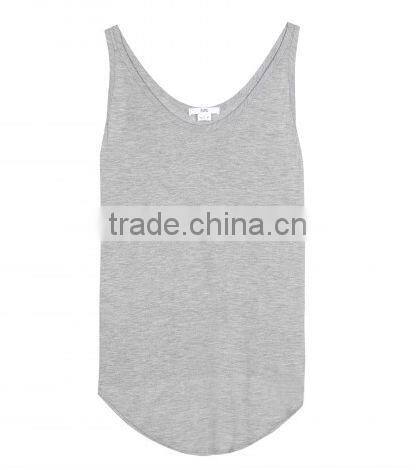 Customize solid colour jersey tank top for women in china