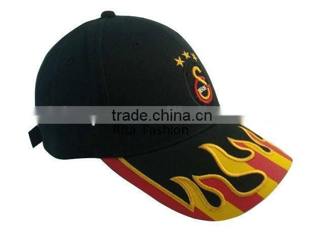 2013 new design flames navy blue embroidery baseball cap