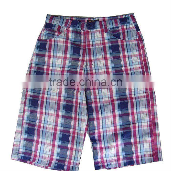 2012 fashion style men plaid beach shorts|board shorts
