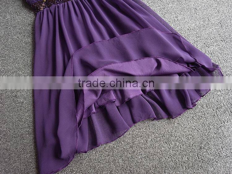 GZY 2015 beaded one-shoulder slim and fit designer dresses