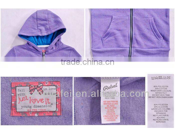 kid clothes child apparel with long sleeve coat kids zip hoodie