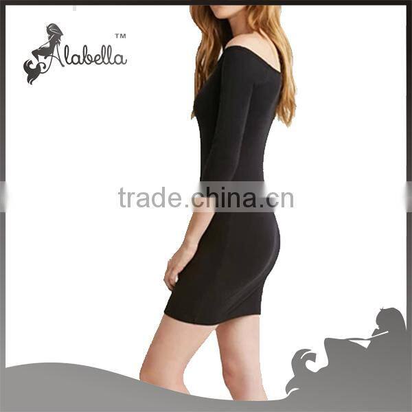 Fashion sexy dress bodycon dress with 3/4 sleeve