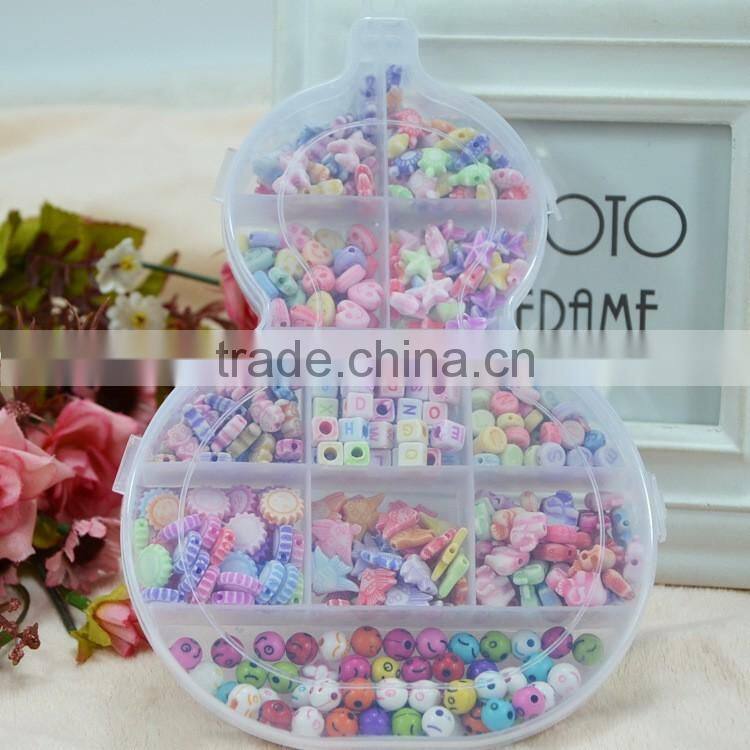 cartoon cardboard pack diy beads set for children toys gifts various plastic beads mix for kids educational gifts toys