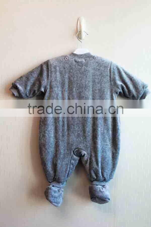 Wholesale Fashion Design Baby Winter Bodysuit Knitted 100% Cotton Long Sleeve Romper A25-31644