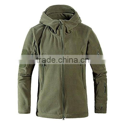 full zipper custom brand logo micro polar fleece hoodie