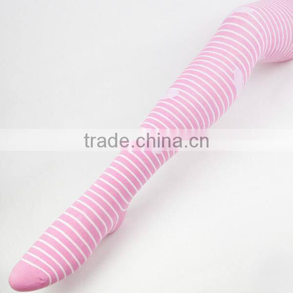 Pink Socks Long Tights Girl Strip Pink Socks