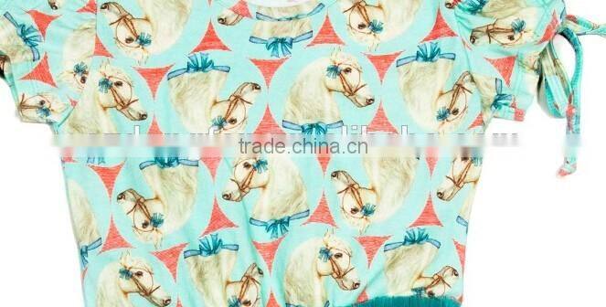 2017 Spring New Arrive Hose Sport Tulle Blue Dress 3D Printed Pretty Dress For Girls Easter Holiday Clothing