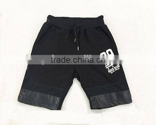 New Design 2015 Fleece Mix Leather Sport Short Pants