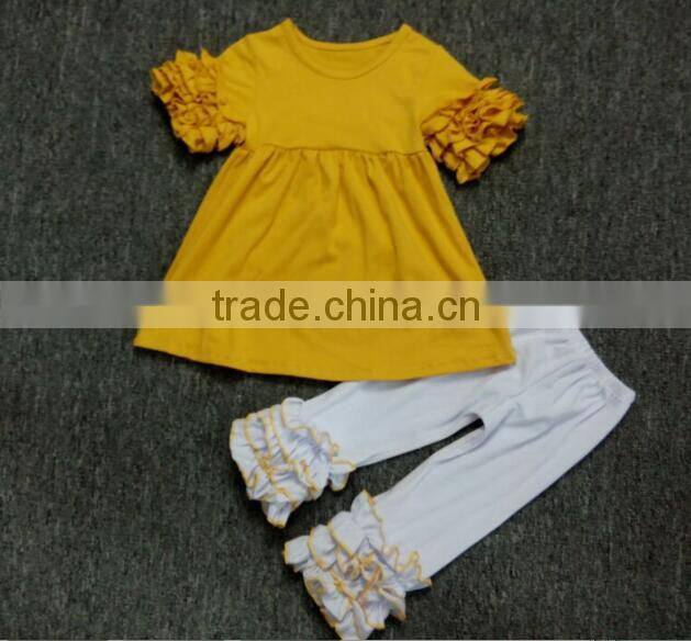 lovely handmade long sleeve children ruffle clothing wholesale