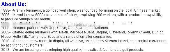 Popular Quality Custom logo golf cart bag rain cover