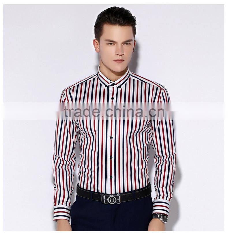 Alibaba China supplier customise classic men's formal striped shirt in bulk