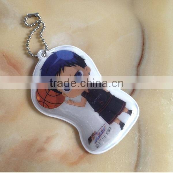 advertising customized basketball reflective keychain for teams
