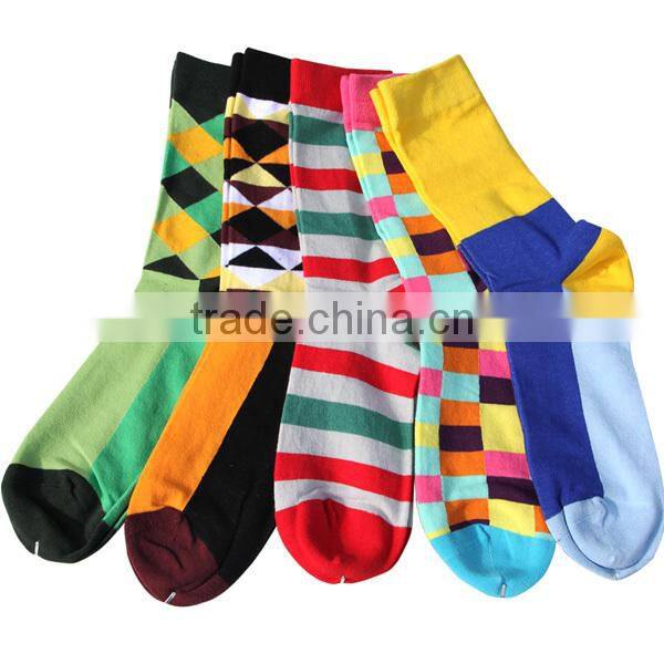 5 pairs a pack Hot selling Men rich cotton dress socks man funny sock men crew socks