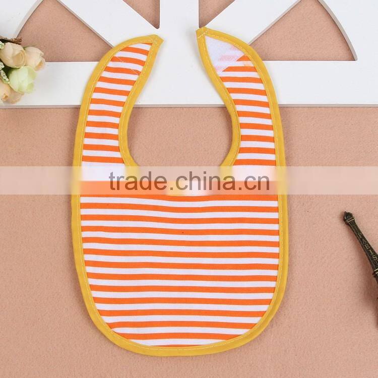 wateproof double sided design baby bib 100% cotton organic bib