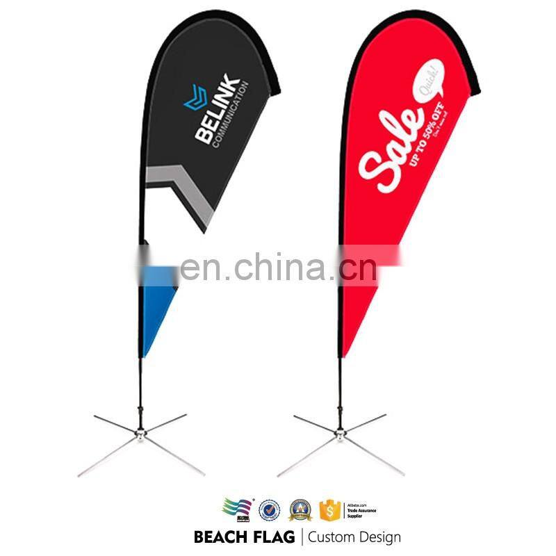 Custom flag promotional roadside display flag stand