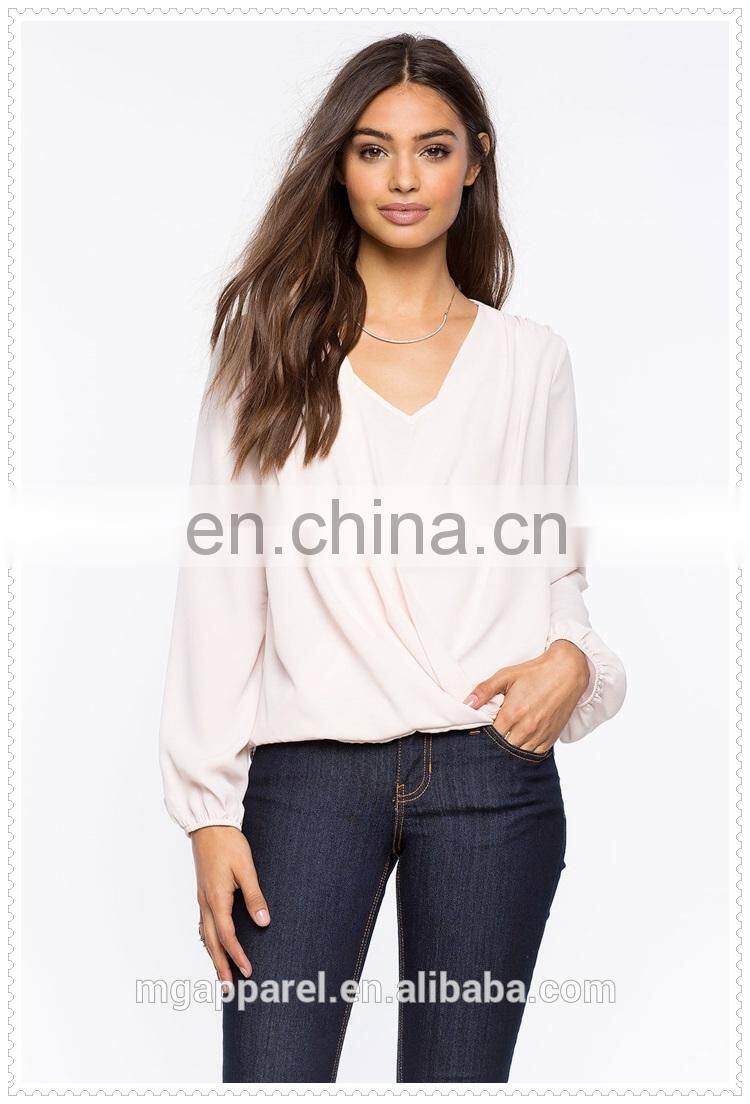 new arrival chinese v neck blouse for girl fashion designs wholesale alibaba