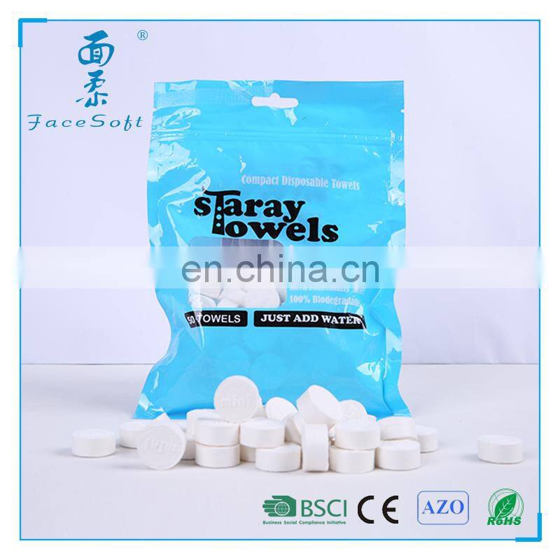 compressed tissue magic coin hotel napkins tablet tissue paper