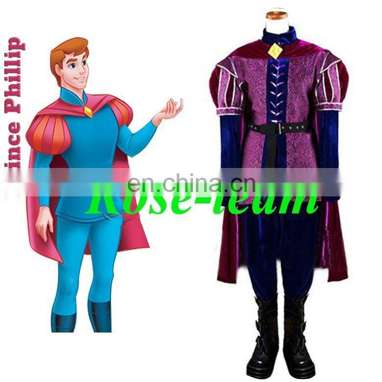 Fantasia Rose-team Fantasia Anime Cosplay Sleeping Beauty Prince Phillip Cosplay Costume Anime Cosplay Costume(Boots not i