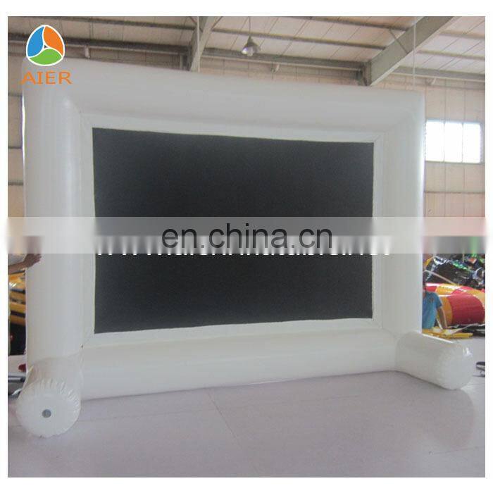 Outdoor inflatable movie screen for advertising