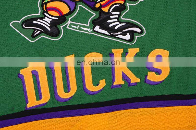 #00 GERMAINE Mighty Ducks Movie Ice Hockey Jersey