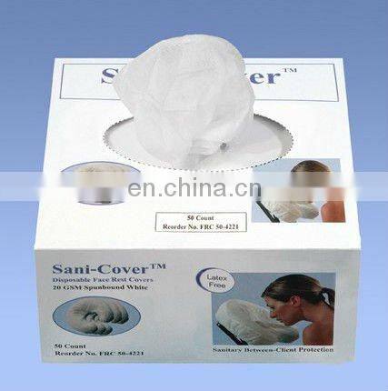 Disposable nonwoven fitted face cradle cover