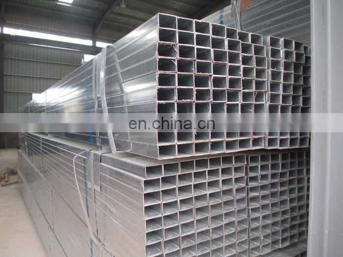 china supplier Q235 Ms Steel Square Pipe Galvanized Tube Weight Chart Price