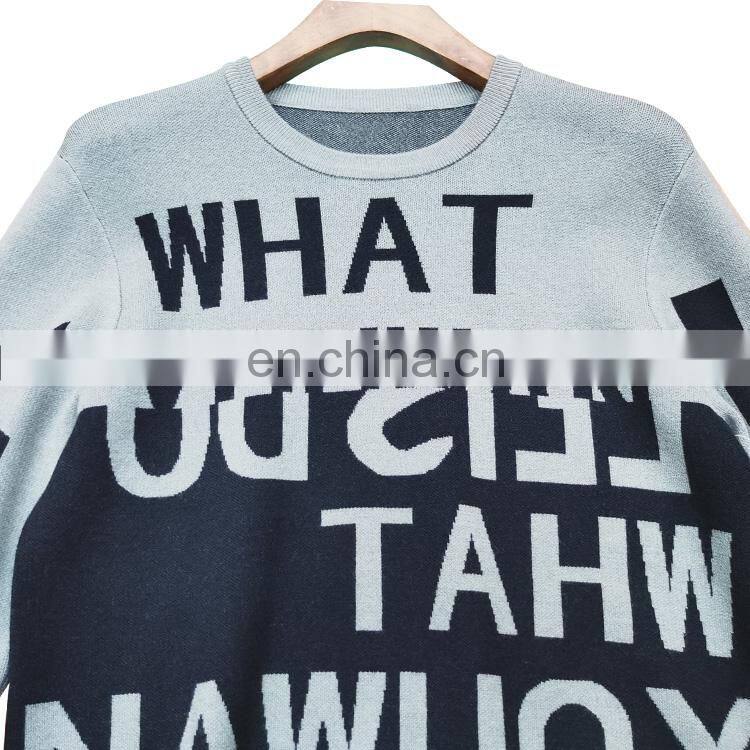 DiZNEW OEM Mens Wool Sweater jacquard Pullover Sweaters For Man