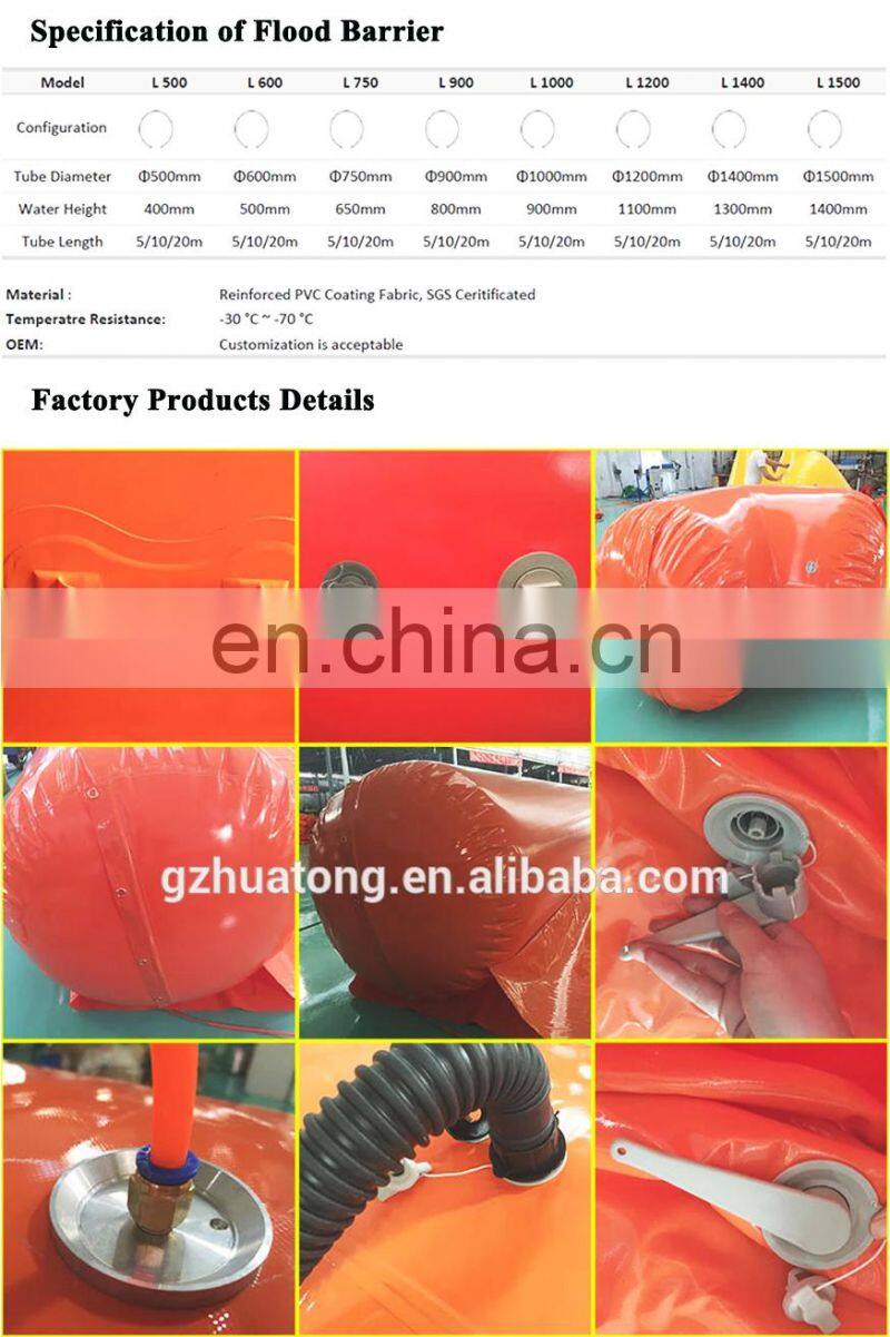 Wholesale PVC Flood Barrier Inflatable Oil Water Flood Barrier Rubber Dams Barriers
