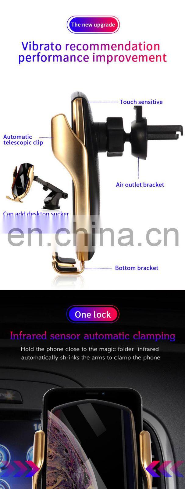 wireless car charger For iPhone X 8 For Samsung S9 Plus Mobile Phone Holder magnetic car wireless charger For HUAWEI P20