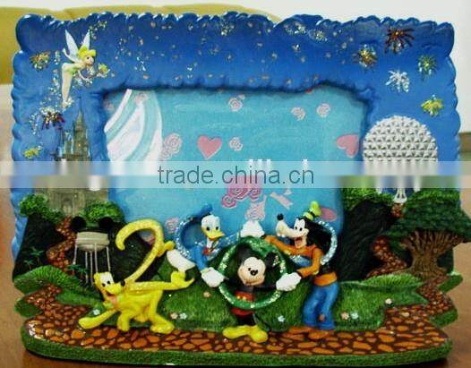 Unique Design Promotional Photo Frame, Lovely Cartoon Resin Craft Fresh Photo Frame
