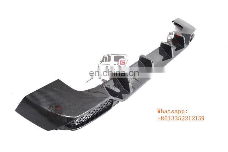 G wagon W464 topc style carbon fiber front lip with led lights and rear diffuser fit for G wagon W464 W463A G63 car bumper lip