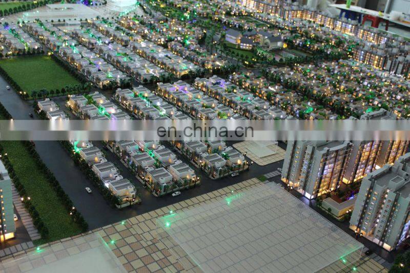 Master house plan for miniature city model, Led light scale model