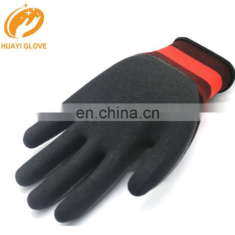 Oil Resistant Anti Slip Foam Latex Coated Safety Gloves Fine Handling Grip Work Gloves For Logistics Maintenance Line Work