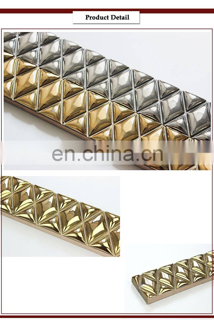 Ceramic gold luxurious design pencil border tile
