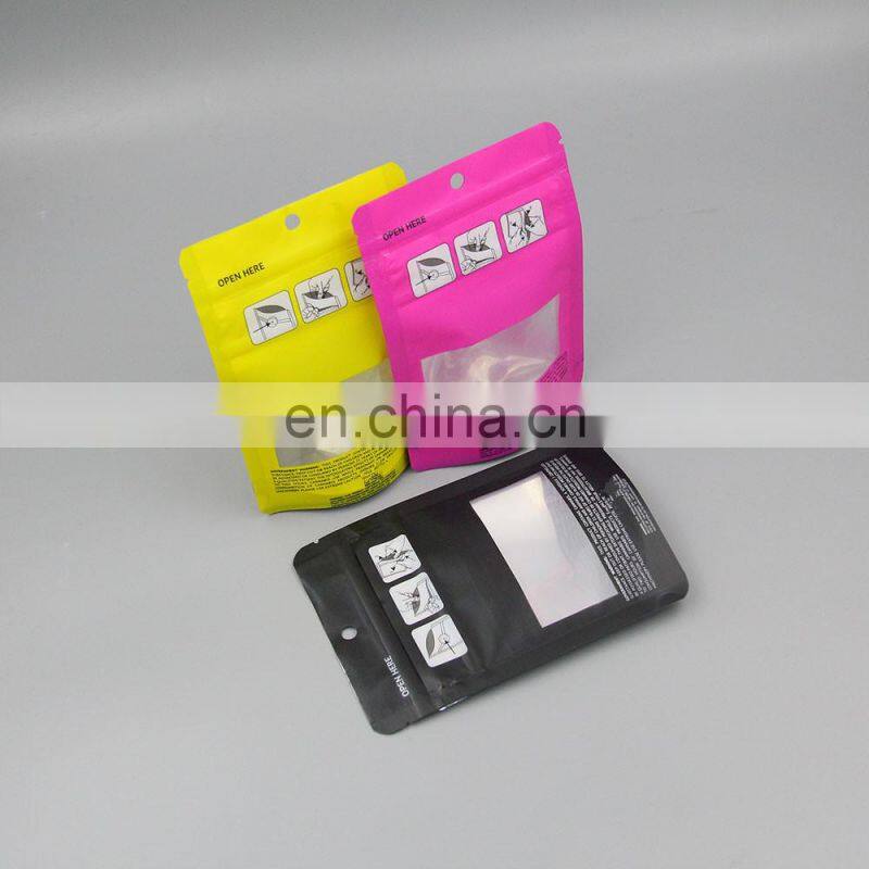 Custom Printed Plastic Smell Proof Black Zip lock 3.5g 7g Gummies Candy Packaging Bag