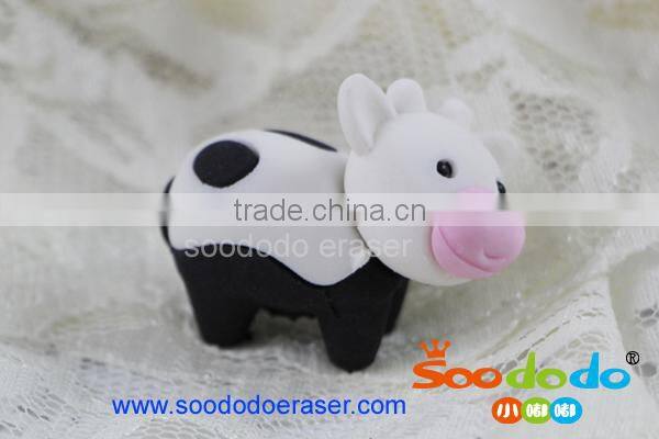 lovely cow shaped gomu eraser