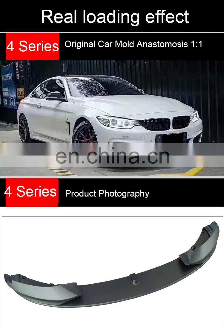 Runde Front Bumper Lip 2013-2020 For BMW 4 Series F32 Car Parts PP Material HighQuality Product