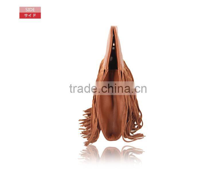 pu lady fashion message bag tassel bag