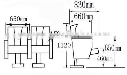 Comfortable durable cinema chair cinema seating price DC-7011F