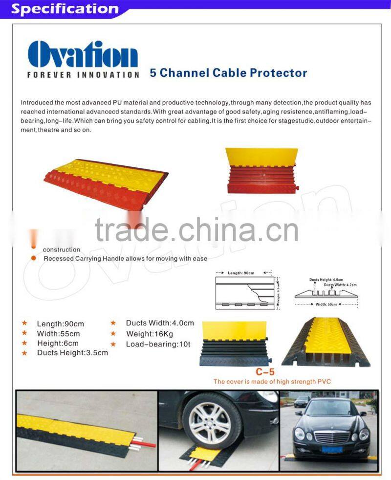 5 channels cable protector floor