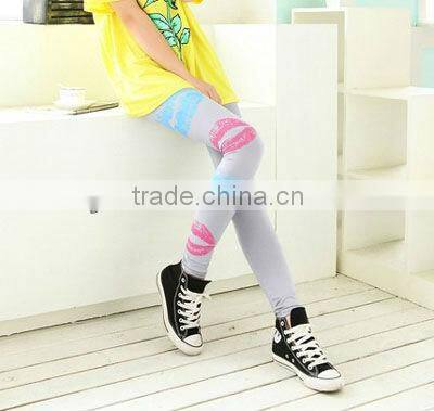 fashion winter flower embroidery women leggings